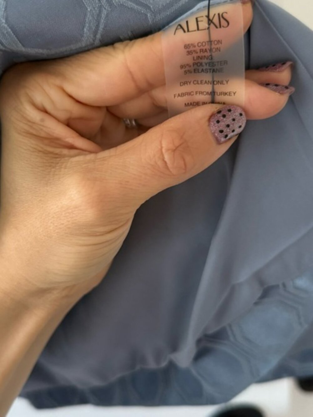 ALEXIS Asha Layered Cutout Jacquard Cotton Blend Mini Dress Blue NEW with tag - Picture 6 of 8